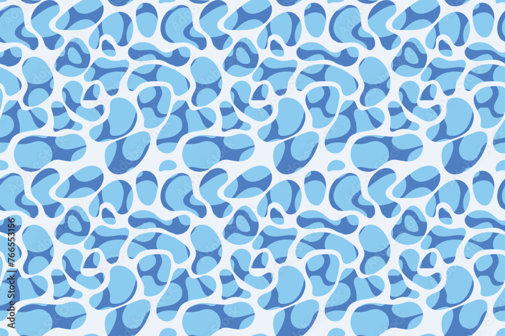 Quiet clear blue water surface seamless pattern illustration. Modern flat cartoon background design of beach or pool with tranquil turquoise ripples Quiet clear blue water surface seamless pattern illustration. Modern flat cartoon background design of beach or pool with tranquil turquoise ripples