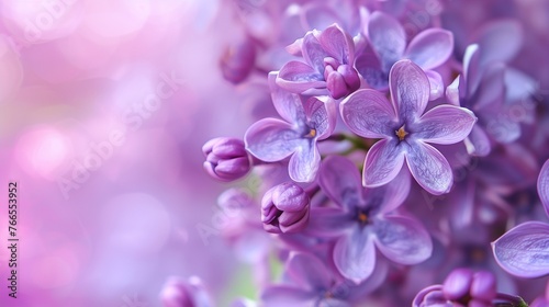 Exquisite Purple Blossom in Ultra HD: A Masterpiece of Natural Beauty, with Perfect Lighting and Copy Space