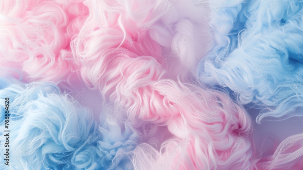 A soft, fluffy texture background in pastel colors of pink and blue. A soft, fluffy texture background in pastel colors of pink and blue.
