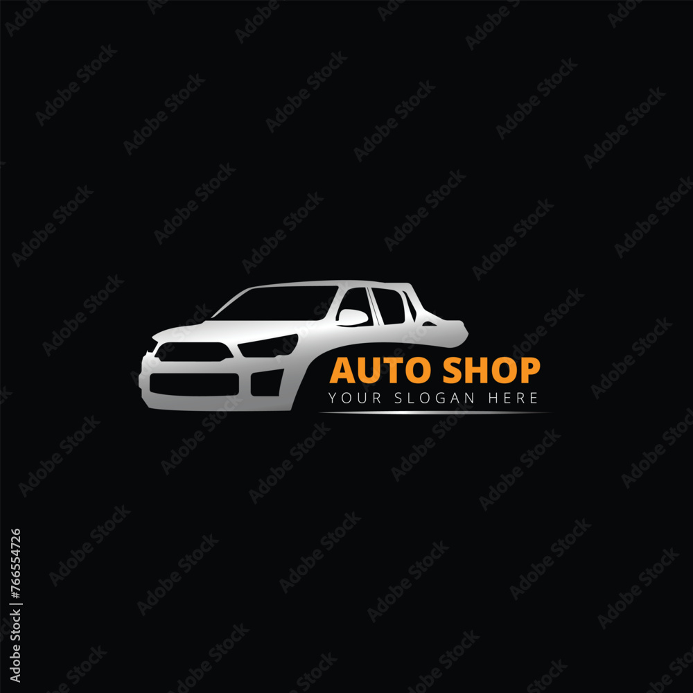 Auto shop logo design Vector template