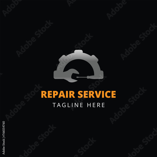 Gear Repair logo design template vector © Nur