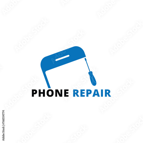 Smart phone device repair symbol, logo, icon, sign template for your service. © Nur