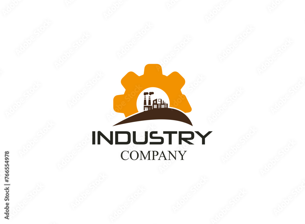 Civil engineering logo with industrial design.