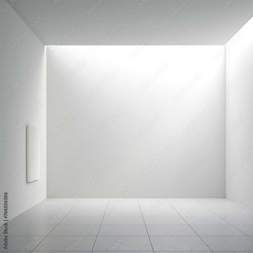 Empty Room With Ceiling Light