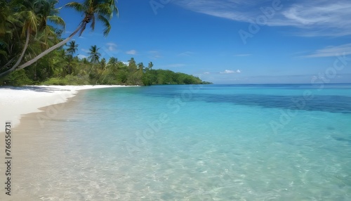 Tranquil Sandy Beach With Crystal Clear Turquoise Upscaled 5