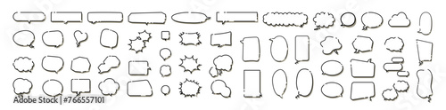 Speech Bubble set. Talk bubble. Cloud speech bubbles collection. Cartoon vector illustration