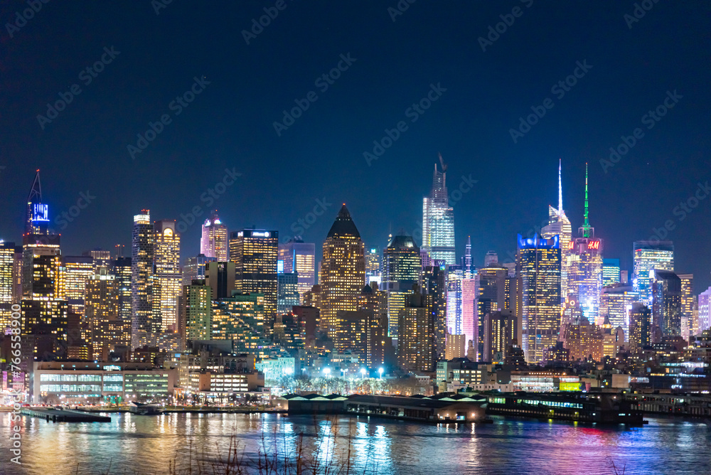 Nightscape of New York City January 2020
