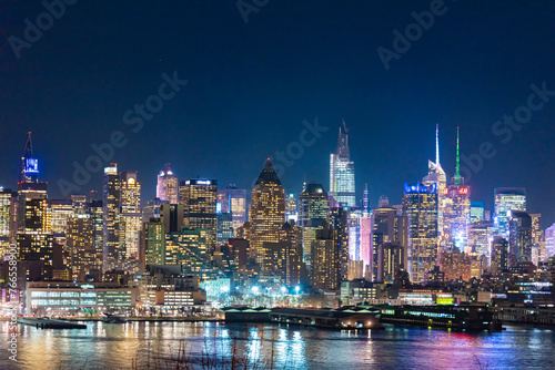 Nightscape of New York City January 2020