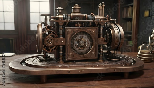 Time Machine On A Table Indoor Steampunk Realis