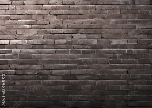 Abstract black brick wall texture for pattern background. wide panorama.black brick wall, brick background for design,Grunge style,retro shabby,stylish,Generative AI