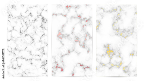 Set of marble texture backgrounds