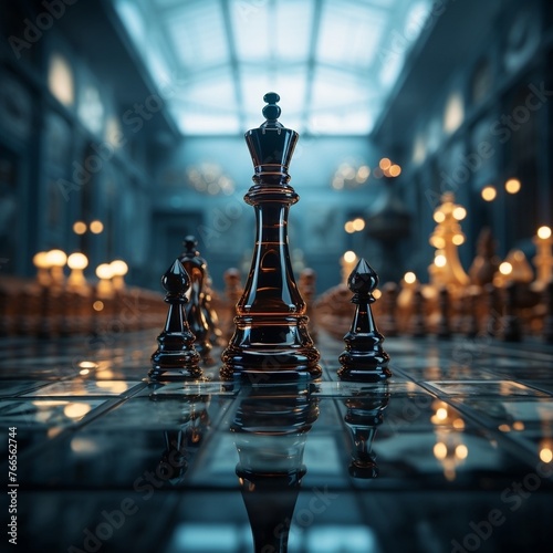 chess competition Concept of Strategy business ideas, chess battle. concept. 