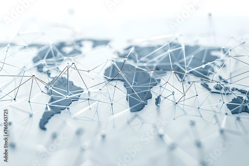 Interconnected Global Commerce Networks: A Weblike Pattern. Concept Global Trade, E-Commerce, Supply Chain, Business Networks, Digital Integration