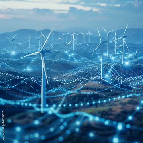 harnessing the wind, the nexus of renewable energy and advanced digital networks