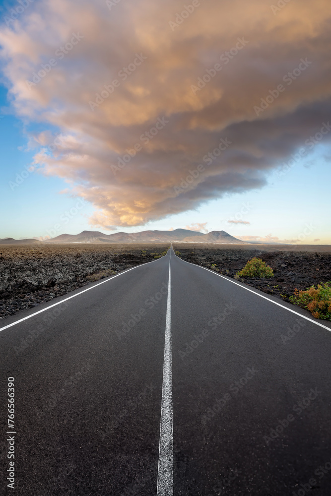 Timanfaya National Park, Canary islands, Spain in the early morning.	
