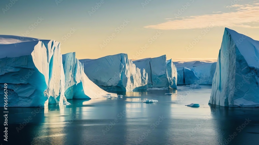iceberg in polar regions - obrazy, fototapety, plakaty 