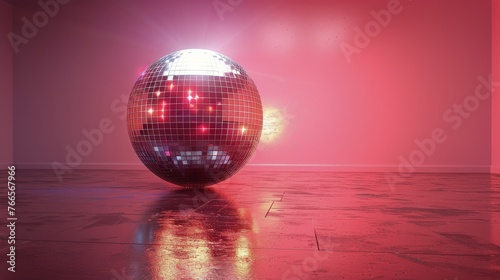 Shiny Disco Ball on Table