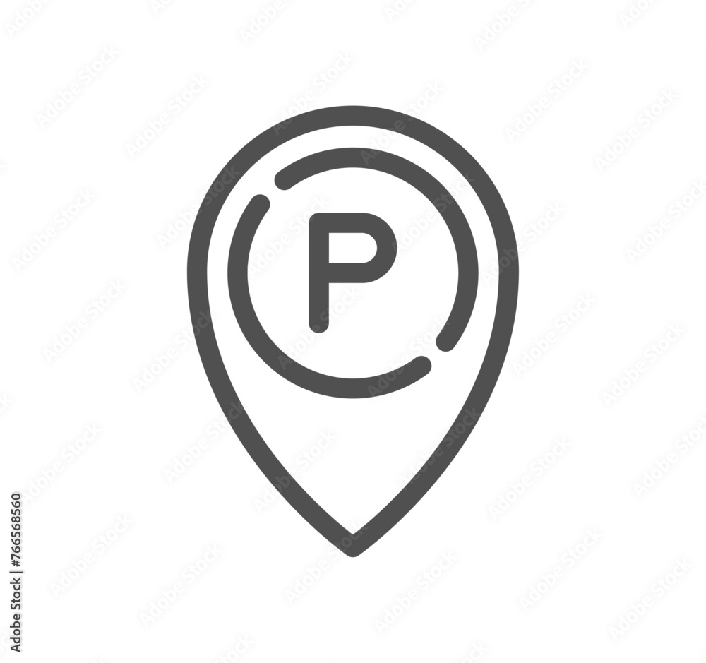 Parking related icon outline and linear vector. Parking related icon outline and linear vector.