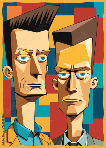 Portrait of two cool guys