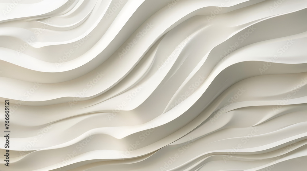 White paper waves creating a dance of light and shadow. White paper waves creating a dance of light and shadow.