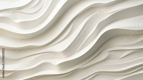 White paper waves creating a dance of light and shadow.