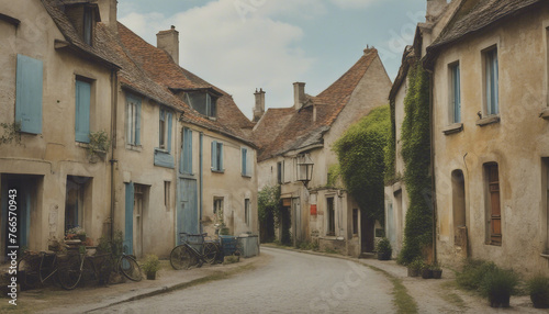 Rural Serenity: Vincent van Gogh's Idyllic Street in Auvers-sur-Oise © Abdulla