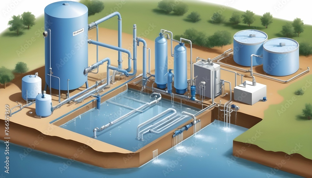 Schematic Diagram Of The Water Filtration Process Upscaled 2