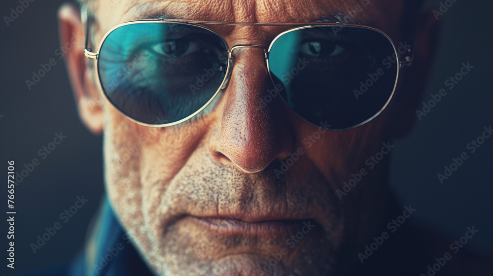 Retrato de un hombre con gafas de sol Retrato de un hombre con gafas de sol