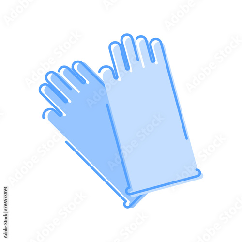 Rubber gloves isolation on white background.