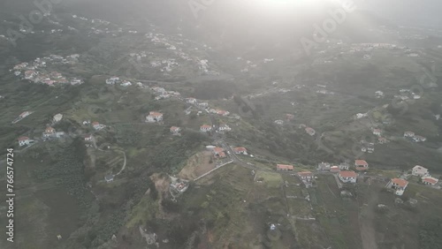View from Miradouro da Guindaste at Faial on famous Penha De Aguia Eagle Rock photo
