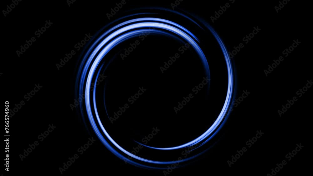 A neon circle rotating in black background. 2d animation A neon circle rotating in black background. 2d animation