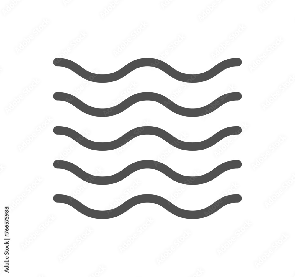 Fototapeta premium Water related icon outline and linear vector. 