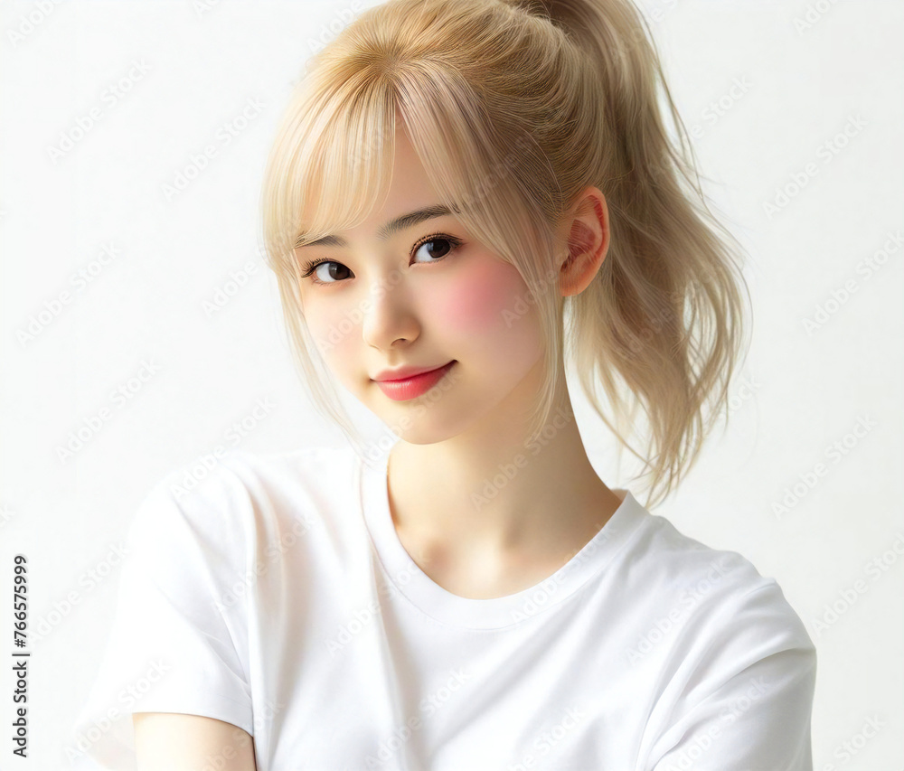 白いTシャツの美少女
白いTシャツの美少女