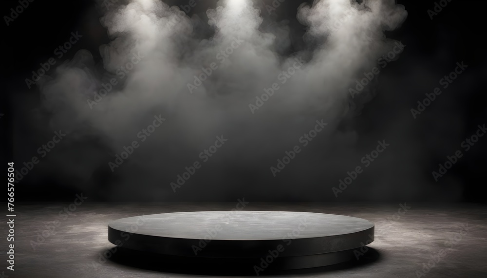 Podium Black Dark Smoke Background Product Platfor Upscaled 22