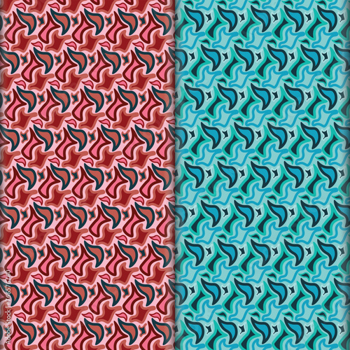 Seamless pattern with abstract modern organic shapes. Vector background in minimalist boho style