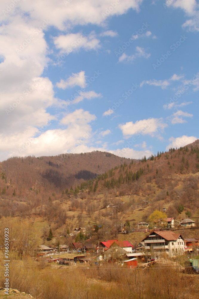 A group of houses in a valley