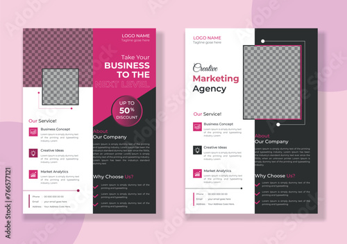 Modern and Creative corporate business flyer A4 size template Design.