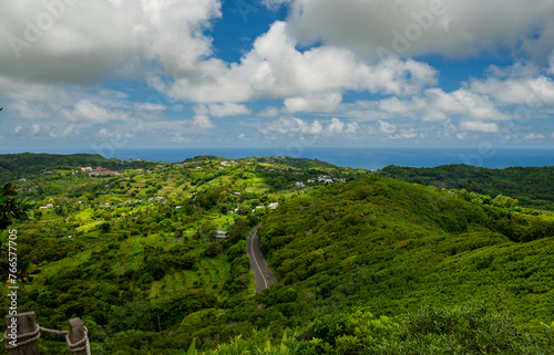 View from top of Mont Limon (Mount Limon) located in Rodrigues island	