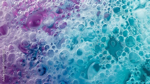 Wallpaper Mural A bubbly, foamy texture background with a whimsical feel in shades of turquoise and purple. Torontodigital.ca