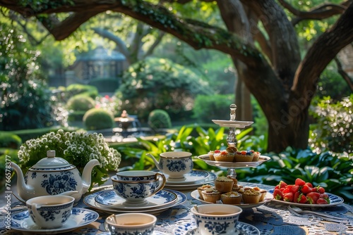 Elegant Outdoor Garden Tea Party Setup © Edifi 4