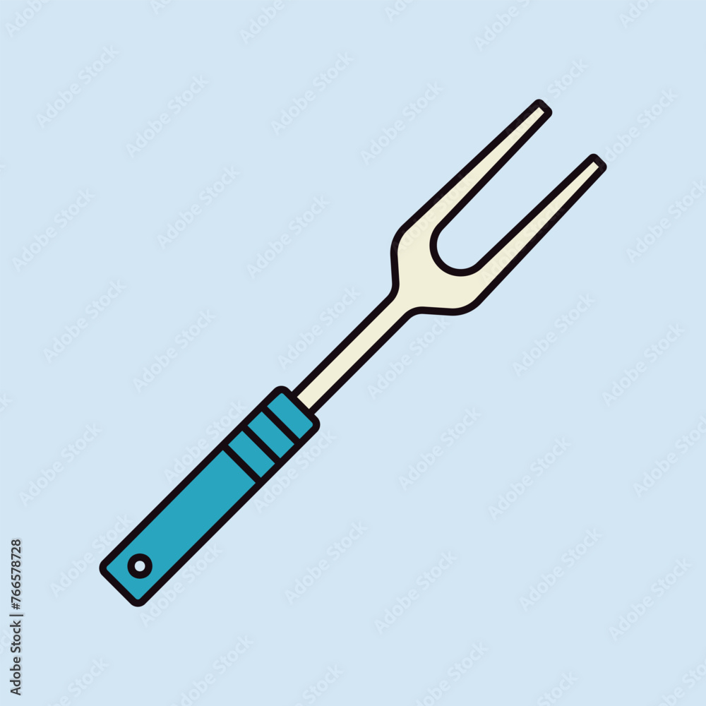 Bbq fork vector icon. Kitchen appliance Bbq fork vector icon. Kitchen appliance