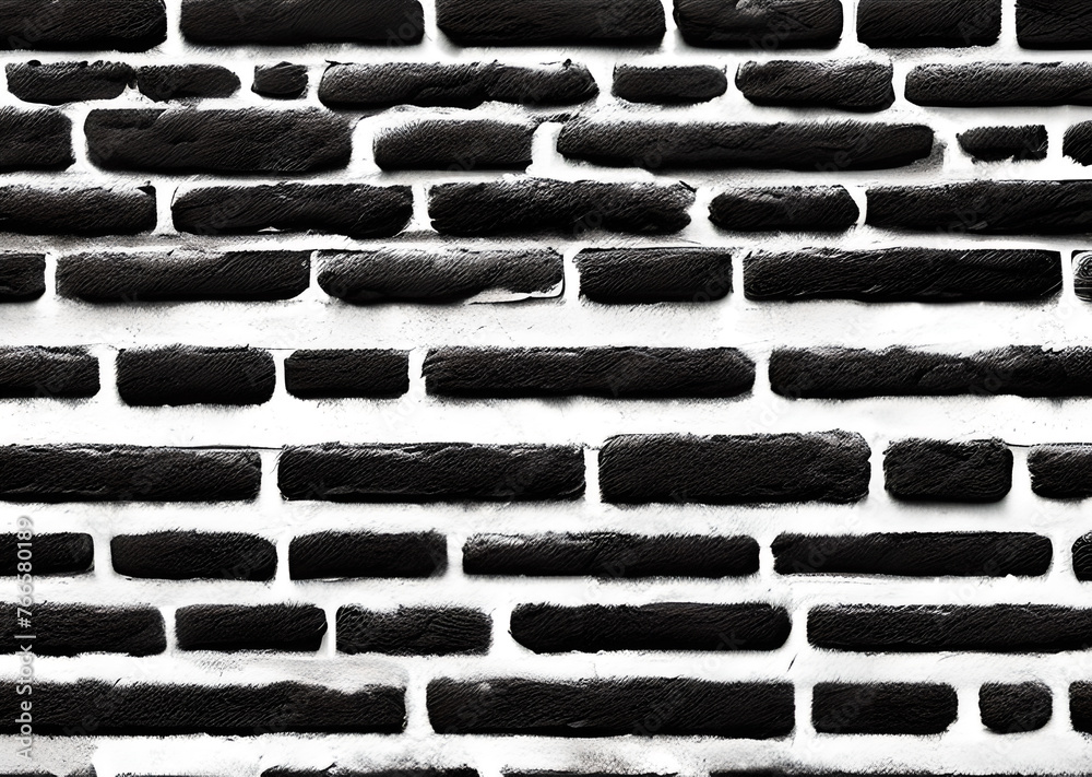 Abstract black brick wall texture for pattern background. wide panorama.black brick wall, brick background for design,Grunge style,retro shabby,stylish,Generative AI Abstract black brick wall texture for pattern background. wide panorama.black brick wall, brick background for design,Grunge style,retro shabby,stylish,Generative AI