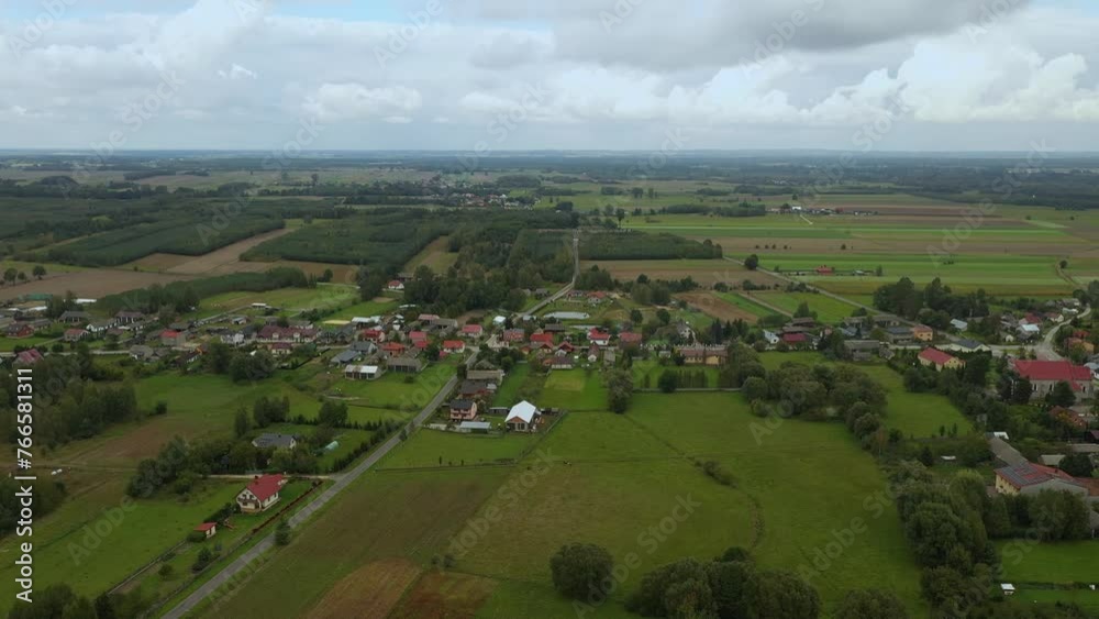 Beautiful Panorama Skorkowice Aerial View Poland Beautiful Panorama Skorkowice Aerial View Poland