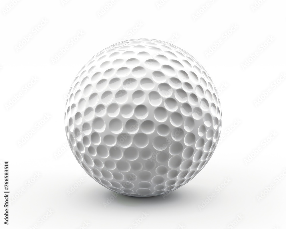 Golf Ball on White Background. 3D Rendering of a Golf Ball - Perfect for Sports and Games Golf Ball on White Background. 3D Rendering of a Golf Ball - Perfect for Sports and Games