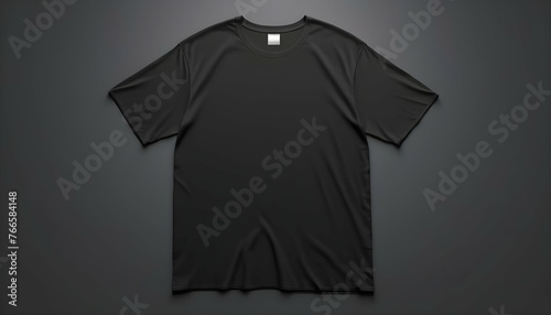 High Quality Black Oversize T Shirt Mockup Fron photo