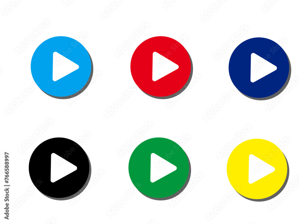 play buttons set play buttons set