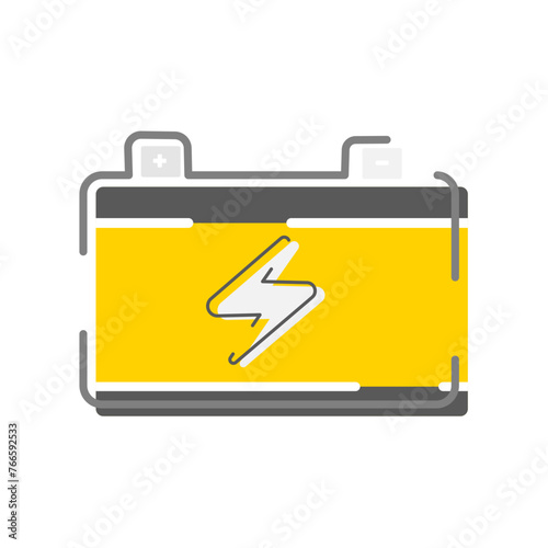 Battery icon on isolated background.