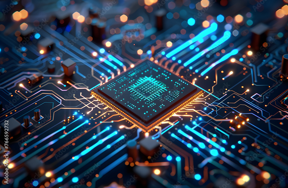 Obraz premium Cybersecurity, Office Work. Generative AI