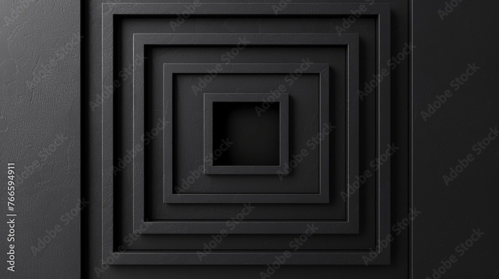 A black wall with a square cut out, versatile for various design projects A black wall with a square cut out, versatile for various design projects