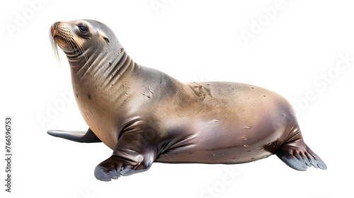 California sealion isolated on a white background  © Ziyan